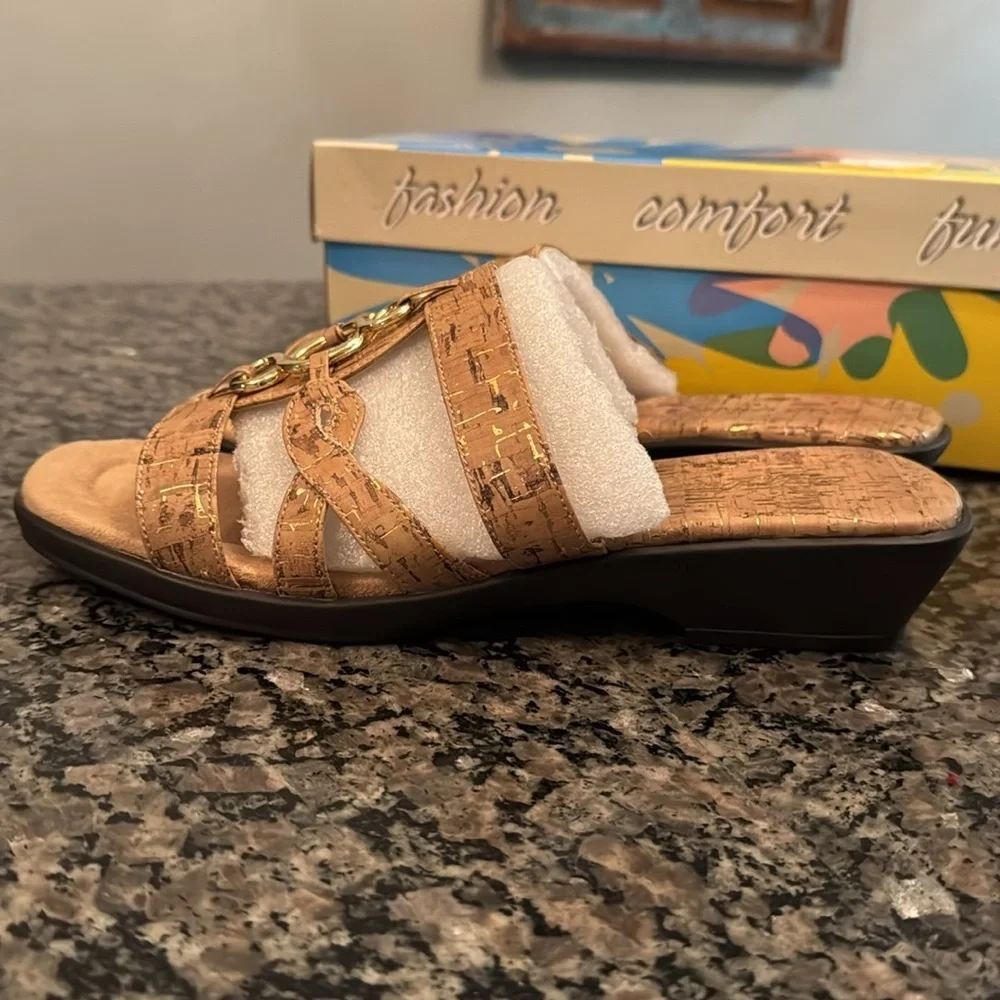 Easy Street cork with flex torrid slide sandal NIB 10W